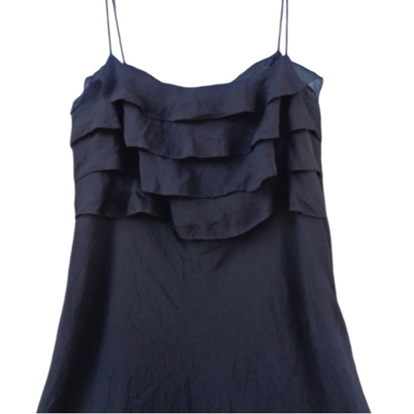 LOFT Dresses & Skirts - 3/$30 LOFT dress 100% silk shell ruffle top black classic event party size 10